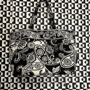 Large Vera Bradley Black and White Paisley Tote